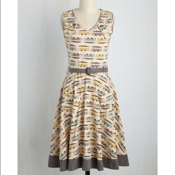 Modcloth Dresses & Skirts - Effie’s Heart Train dress trolley